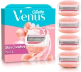 4 pack cartuchos para rastrillos para mujer Gillette Venus Skin Comfort Spa bajan a un gran precio