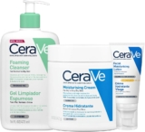 Kit CeraVe 3×3 con limpiador espumoso + crema hidratante + loción facial en su precio más bajo