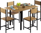 Comedor 2 en 1 de madera y metal ajustable para 2 o 4 personas baja a su menor precio