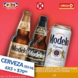 6×5 en cerveza Modelo en tiendas Extra y K