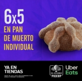 6×5 en pan de muerto individual en pastelerías el Globo