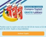 Cupón 7-Eleven de plátano Gratis en la compra de un yogurt bebible Yoplait