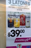 En 7-Eleven 3 latones de cerveza Modelo, Corona o Victoria por $39