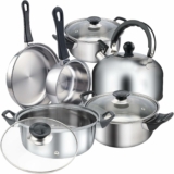 Batería de cocina de acero inoxidable con antiadherente a solo $999 + cupón de $200 adicional