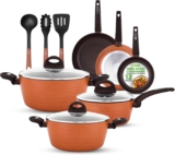 Batería de cocina de aluminio Nutrichef de 12 piezas baja a su menor precio