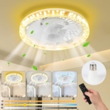 Ventilador de techo con anillo de luz LED baja a su menor precio
