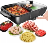 Parrilla sartén eléctrico doble de 1200 W a un excelente precio