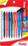 Liquidación en 8 pack plumas bolígrafos de colores Pentel RT Feel-It con tinta de baja densidad bajan a un gran precio