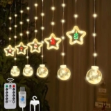 Cortina de luces LED navideñas aptas para exteriores a un gran precio