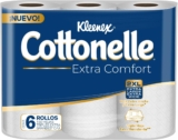 Papel higiénico Kleenex Cottonelle Extra Comfort con 6 rollos doble extra grandes de triple hoja baja a un gran precio
