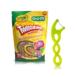 Liquidación de hilos dentales infantiles GUM Crayola Twistables Flossers con 90 piezas