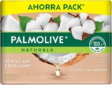 Ahorra pack Palmolive Naturals Sensación Exfoliante Coco y Algodón con 4 jabones en barra baja a un gran precio