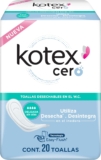 Toallas sanitarias Kotex Cero con 20 piezas desechables en el WC a un gran precio