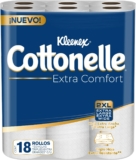 Nuevo papel higiénico Kleenex Cottonelle Extra Comfort con 18 rollos doble extra grande de hoja triple en su menor precio
