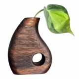 Jarrón artesanal de madera para decoración baja a un excelente precio