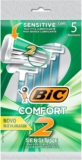 5 pack de rastrillos para rasurar piel sensible BIC Comfort 2 Sensitive bajan a un gran precio