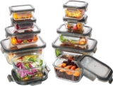 Set de 10 recipientes de vidrio herméticos para almacenar comida y alimentos bajan a su menor precio