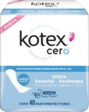 Pantiprotectores diarios Kotex Cero con 40 piezas bajan a un precio muy bueno