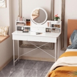 Mueble tocador vanity con espejo con luz LED baja a su menor precio