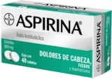 Analgésico Aspirina para fiebre y dolores de cabeza con 40 tabletas baja de precio