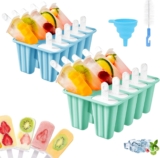 Juego de 2 moldes de silicona para preparar paletas de agua baja a un gran precio