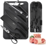 Juego de cuchillos de cocina de 8 piezas con pelador y tabla para cortar baja den precio