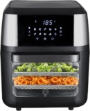 Horno freidora de aire digital Masterchef con capacidad de 12 litros de acero inoxidable baja a un gran precio