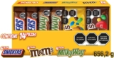 14 pack chocolates Snickers, M&Ms y Milky Way bajan a un gran precio