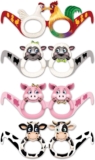 Juego de 12 lentes de fiesta para niños con diseño de animales de granja bajan a un gran precio