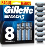 Ahorra pack con 8 cartuchos repuestos para rastrillo Gillette Mach 3 bajan de precio