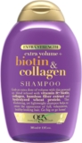 Shampoo Ogx Extra Fuerza y Volumen con Biotina y Colágeno baja a su menor precio