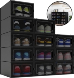 Juego de 12 cajas plegables de almacenamiento de calzado bajan de precio