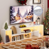 Mueble de TV centro de entretenimiento con luces LED y entradas eléctricas baja a su menor precio