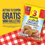 7 Eleven: Mini Galletas de Avena Sabor Nuez 3 Minutos 44grs GRATIS descargando un cupón al 30 de Agosto 2019