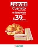 En 7-Eleven llévate un cuernito de jamón de pavo o sándwich por sólo $39 los jueves