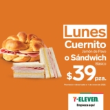 Promociones 7-Eleven de lunes a viernes en sandwiches, baguettes y cuernitos