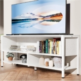 Mueble de TV de madera y metal de 2 niveles baja a su menor precio
