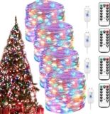 Juego de 4 series LED multicolor de 10m con control remoto y aptas para exteriores a un super precio
