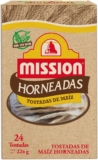 Tostadas horneadas de maíz Mission bajan a un gran precio