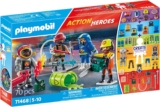 Set Playmobil Action Heroes Bomberos con 4 personajes y 66 accesorios a un gran precio