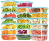 Oferta flash: juego de 20 contenedores de plástico para almacenar alimentos bajan a su menor precio