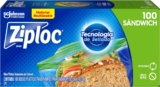 Bolsas reutilizables Ziploc tamaño sandwich con 100 piezas bajan a un gran precio