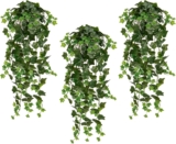 Juego de 3 plantas colgantes artificiales bajan a un excelente precio