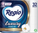 Papel higiénico Regio Luxury Orchid Oil con 32 rollos baja de precio