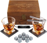 Set de whisky con vasos, hielos, bases y estuche de transportación baja a su menor precio