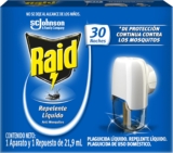 Repelente líquido contra mosquitos e insectos Raid con 1 aparato + 1 repuesto baja a su menor precio