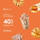 40% de descuento en todo el menú de Tim Hortons pidiendo por Didi Food