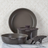 Batería de cocina de granito antiadherente Zanetti de 5 piezas con mango desmontable baja de precio + msi