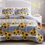 Liquidación en juego de edredón reversible para cama matrimonial baja a su menor precio
