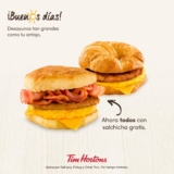 Tim Hortons agranda tu desayuno gratis en delivery y pick up